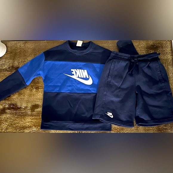 Nike | Matching Sets | Boys Nike Sweatsuit Lounge Set Sweatshirt Shorts |  Poshmark